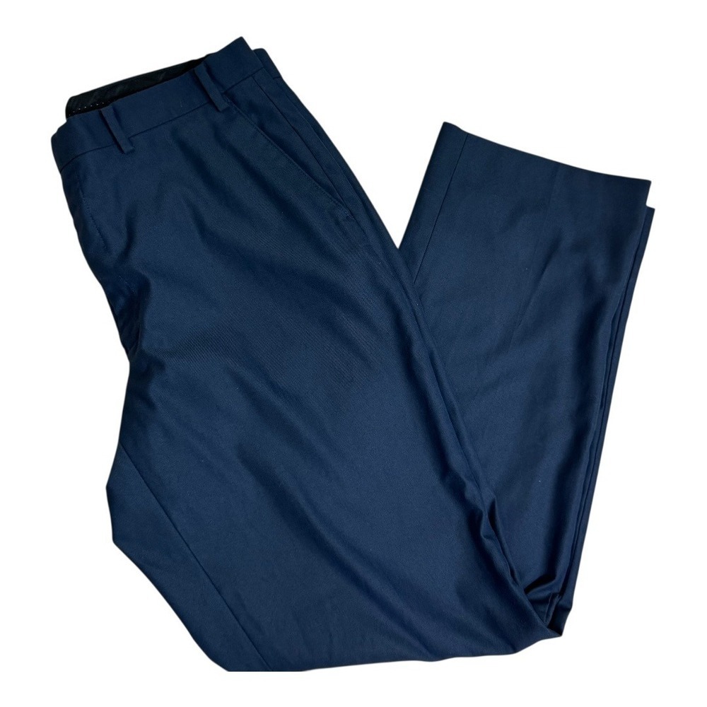 Michael Kors Men's Dress Pants Navy Blue Textured Business Casual Career‎ 36x32